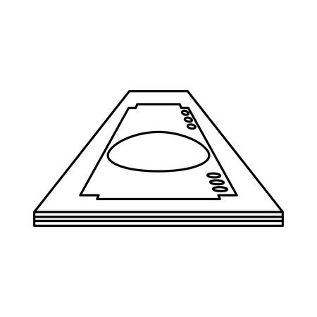 Flat line uncolored billのイラスト素材