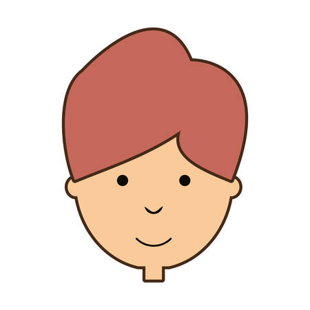 Cartoon boy face.のイラスト素材