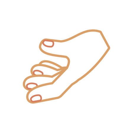 A human hand icon on white background.のイラスト素材