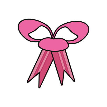 Decorative bow icon over white background vector illustrationのイラスト素材