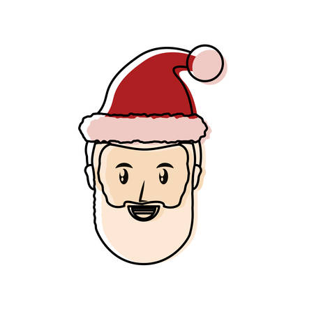 cartoon santa claus icon over white background vector illustrationのイラスト素材