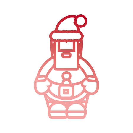 avatar santa claus icon over white background vector illustrationのイラスト素材