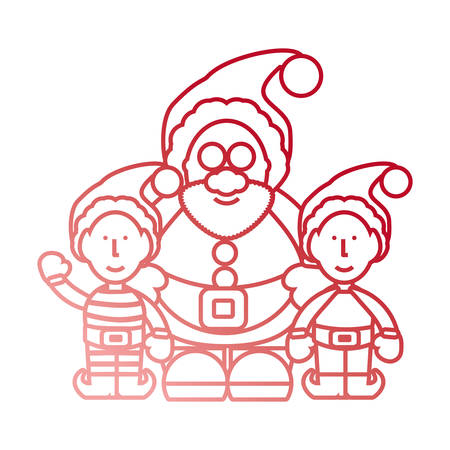 cartoon santa claus icon over white background vector illustrationのイラスト素材