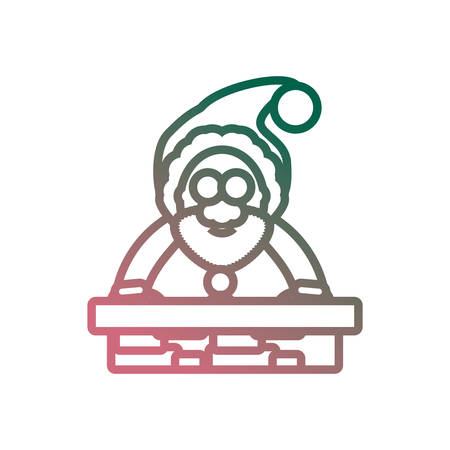 cartoon santa claus icon over white background vector illustrationのイラスト素材