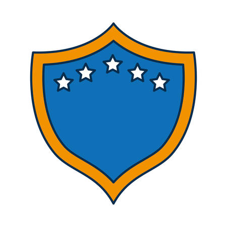 Shield icon on white background, vector illustration.のイラスト素材