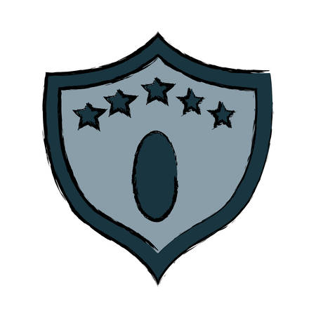 shield icon over white background vector illustrationのイラスト素材