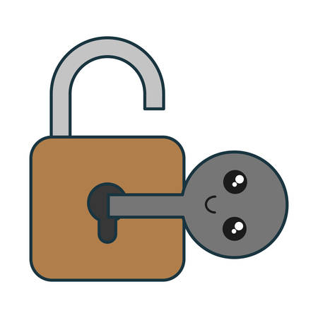 security padlock icon over white background vector illustrationのイラスト素材