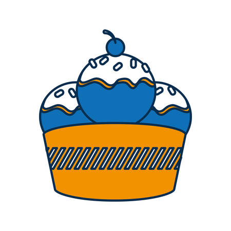 ice cream cup icon over white background vector illustrationのイラスト素材