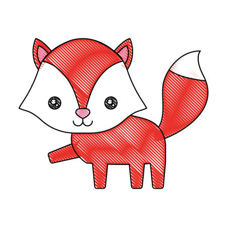 Cute fox icon.のイラスト素材