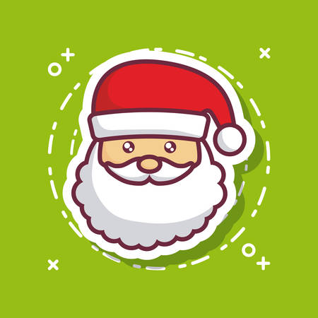 Santa claus icon over green background colorful design vector illustrationのイラスト素材