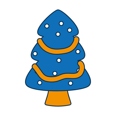 Christmas tree icon on white background, vector illustration.のイラスト素材