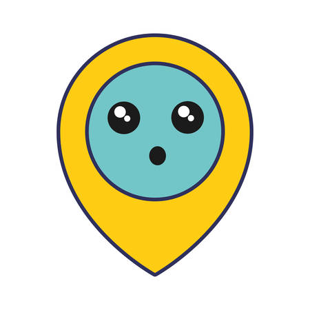 location pin icon over white background vector illustrationのイラスト素材