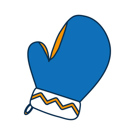 christmas glove icon over white background vector illustrationのイラスト素材