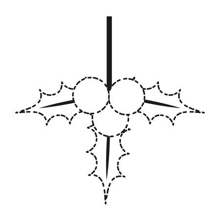mistletoe icon over white background vector illustrationのイラスト素材