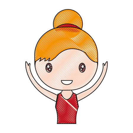 Cute ballerina icon illustration.のイラスト素材