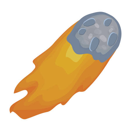 comet icon over white background vector illustrationのイラスト素材