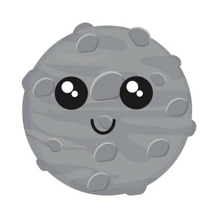 Moon icon over white background vector illustrationのイラスト素材