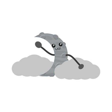 Clouds and moon iconのイラスト素材