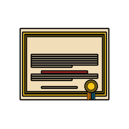 Diploma icon over white background vector illustrationのイラスト素材