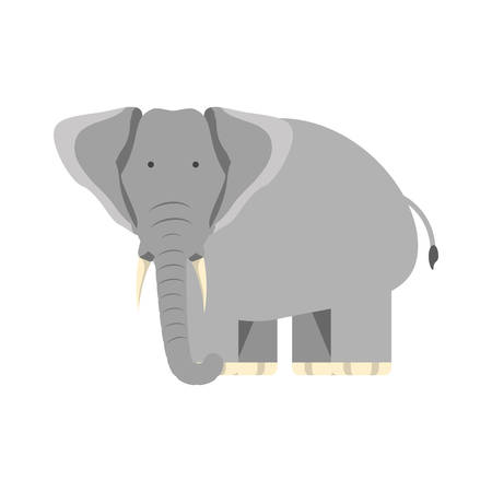 Cartoon elephant icon over white background vector illustrationのイラスト素材