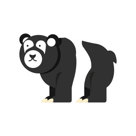 Cartoon bear icon over white background vector illustrationのイラスト素材