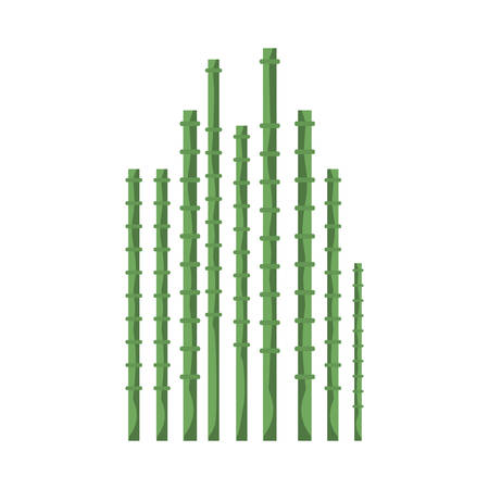 Bamboo sticks icon over white background vector illustrationのイラスト素材