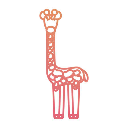 Giraffe icon over white background vector illustrationのイラスト素材