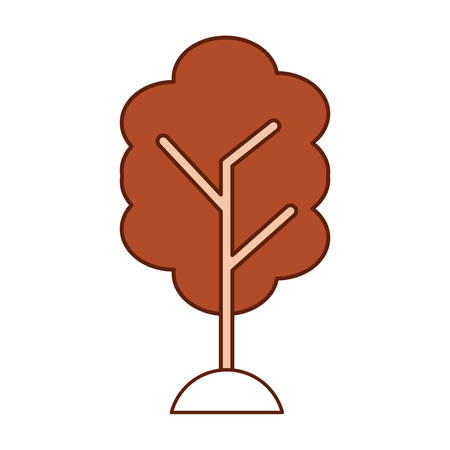 Tree icon over white background colorful design vector illustrationのイラスト素材