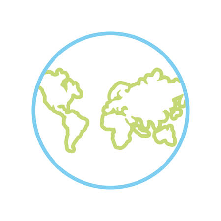 earth planet icon over white background vector illustrationのイラスト素材