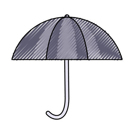 Colored umbrella over white background  vector illustrationのイラスト素材