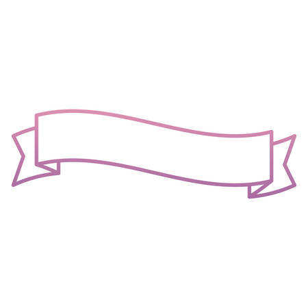 Decorative ribbon icon over white background, vector illustration.のイラスト素材