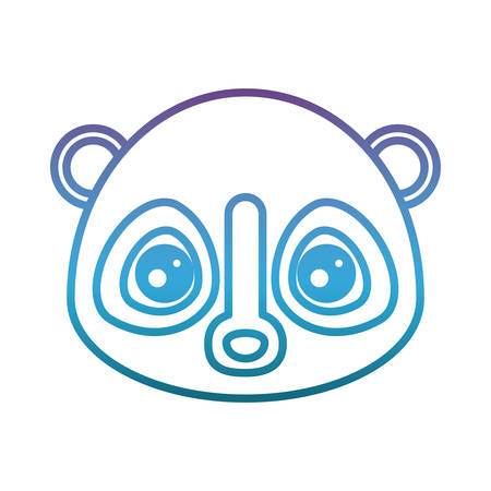 Cute spectacled bear icon over white background vector illustrationのイラスト素材