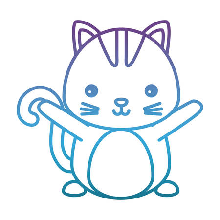 cute cat icon over white background vector illustrationのイラスト素材
