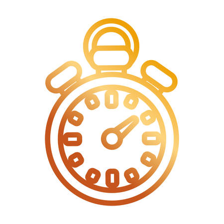 flat line colored stopwatch  over white  background  vector illustrationのイラスト素材