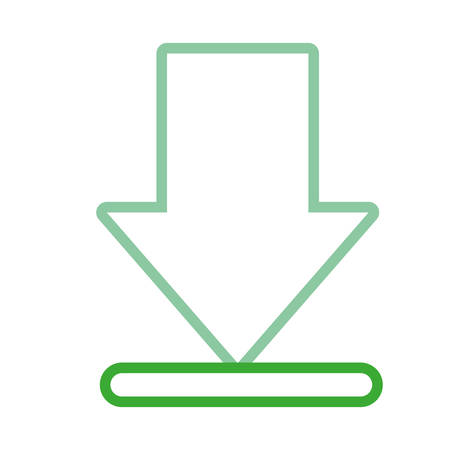 Flat line colored  arrow over white background  vector illustrationのイラスト素材