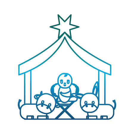Baby jesus icon over white background vector illustrationのイラスト素材