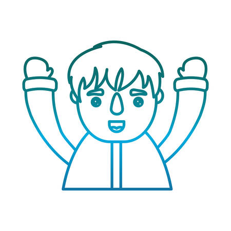 cartoon man icon over white background vector illustrationのイラスト素材