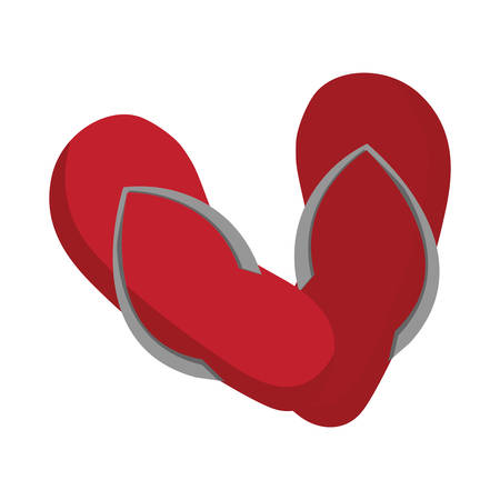 flip flops icon over white background vector illustrationのイラスト素材