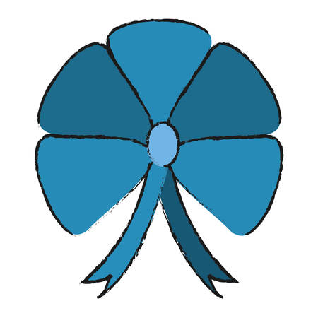 decorative bow icon over white background vector illustrationのイラスト素材