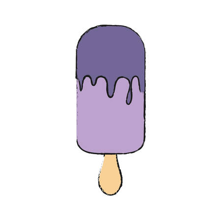 ice cream bar icon over white background colorful design vector illustrationのイラスト素材