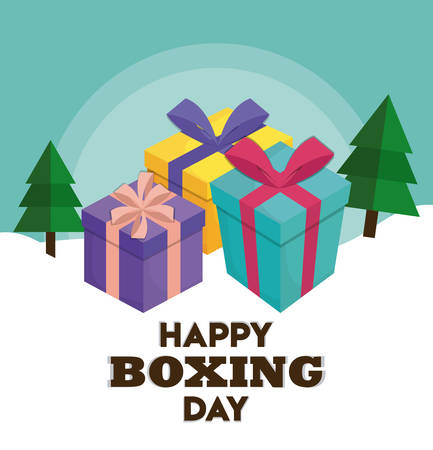 gift boxes icon over colorful background vector illustrationのイラスト素材