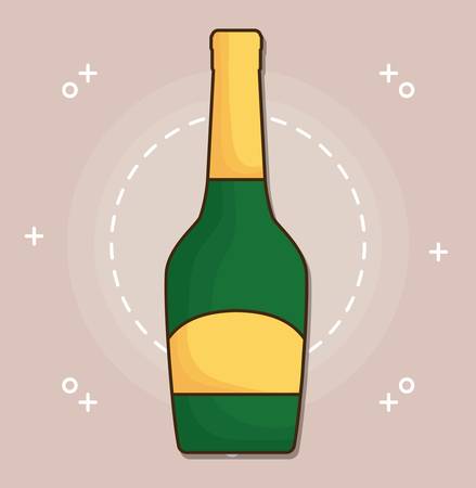 champagne bottle icon over purple background colorful design vector illustrationのイラスト素材