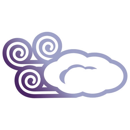 wind and cloud icon over white background vector illustrationのイラスト素材