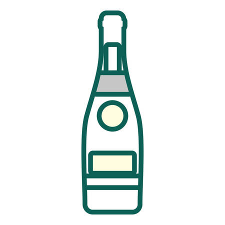 champagne bottle icon over white background vector illustrationのイラスト素材