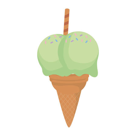 ice cream icon over white background colorful design vector illustrationのイラスト素材