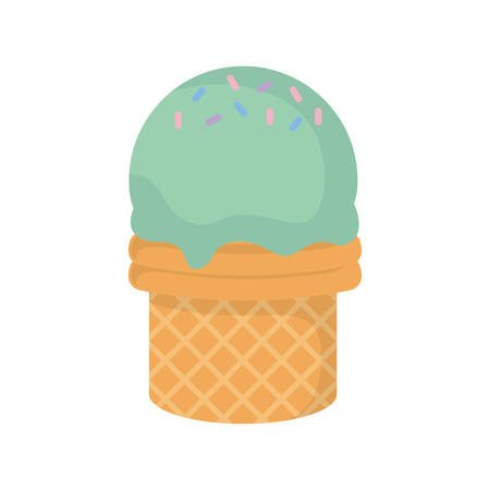 ice cream icon over white background colorful design vector illustrationのイラスト素材