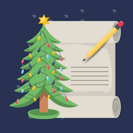 christmas wish list colorful design vector illustrationのイラスト素材