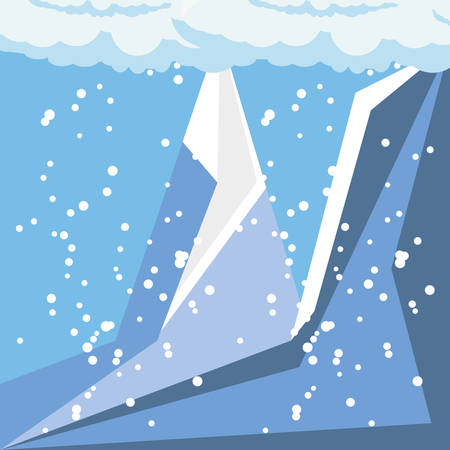 alps with snow icon colorful design vector illustrationのイラスト素材