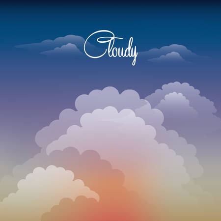 sunset and clouds colorful design vector illustrationのイラスト素材