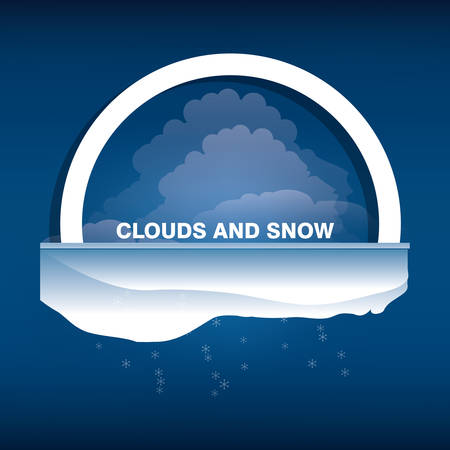 clouds and snow colorful design vector illustration のイラスト素材